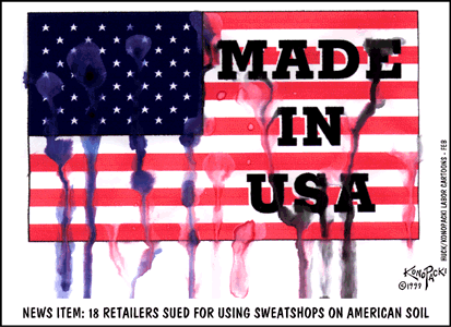 Sweatshop cartoon